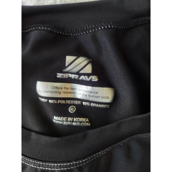 Zipravs Jiujitsu Compression Stretch Blck Men Shirt Size XL - Picture 2 of 4